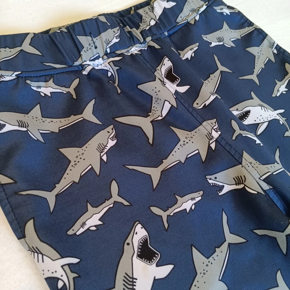 Shark Themed Sweats Sz 150 (10-12years Old) With Pockets